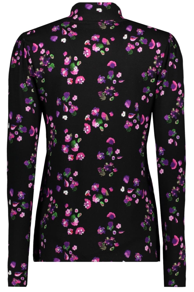 TOP MET BLOEMENPRINT 32857 40 Black/Green/Pink/Cyclaam