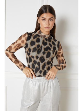 Refined Department T-shirt LOISA R2310812285 850 LEOPARD