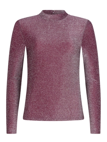 Ydence T-shirt TOP EVIE WS2301 BURGUNDY SILVER