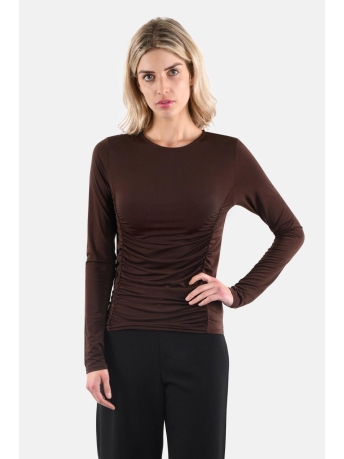 SisterS point T-shirt GILA LS 15787 CHOCOLATE
