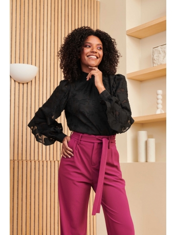 Lofty Manner Blouse TOP DELLA OL04 BLACK