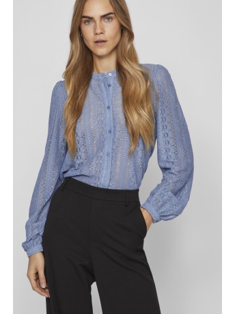 Vila Blouse VICHIKKA LACE L/S SHIRT- NOOS 14082977 CORONET BLUE