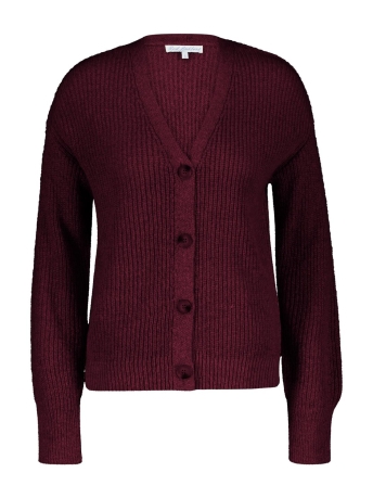Red Button Vest CARDIGAN V NECK SRB4100 Aubergine