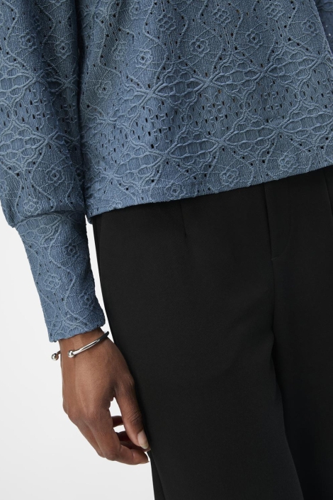 Object blauwe dames t-shirt | Close up