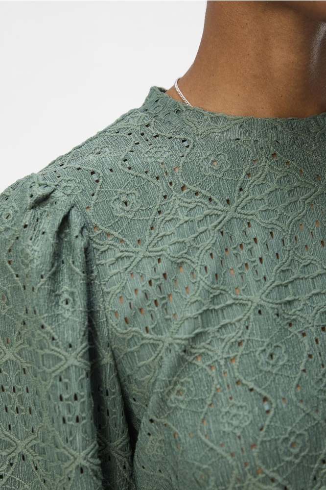 Object groene dames t-shirt | Close up