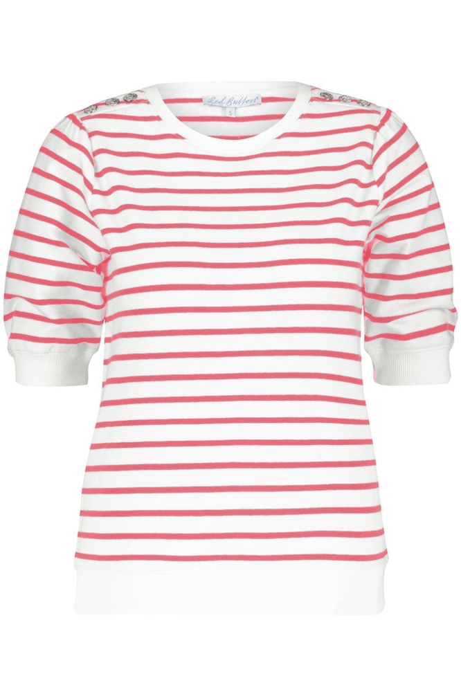 TERRY STRIPE SHORT SLEEVE SRB4162 CORAL