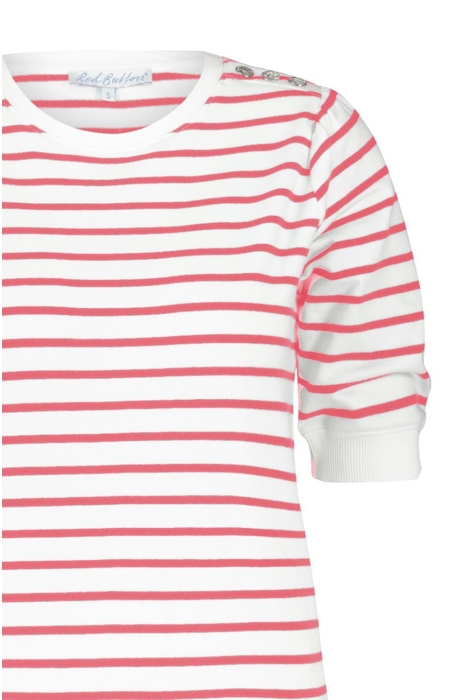 Red Button terry stripe short sleeve