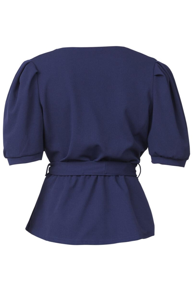 SisterS point blauwe dames blouse | Achteraanzicht