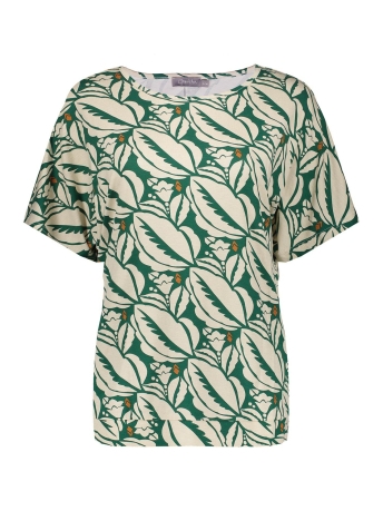 Geisha T-shirt T SHIRT MET PRINT 32416 20 FOREST GREEN/SAND COMBI