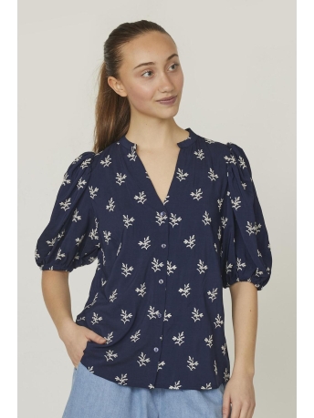 SisterS point Blouse VARIA SS SH3 17157 NAVY/CREAM