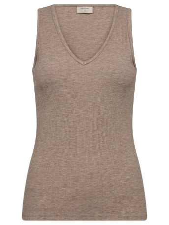 Freequent Top FQLINI TANKTOP 204114 SIMPLY TAUPE MELANGE W SILVER