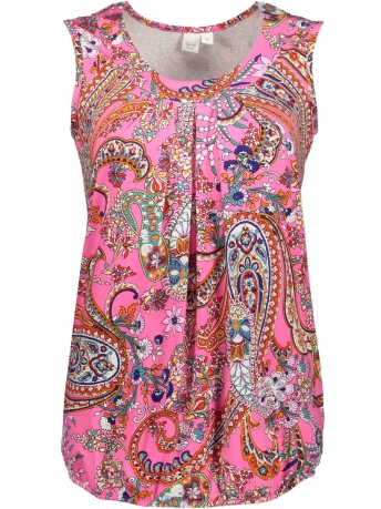 NED Top DAFNE SL PINK PAISLEY PRINT TRICOT 24S4 X1419 02 401 PINK