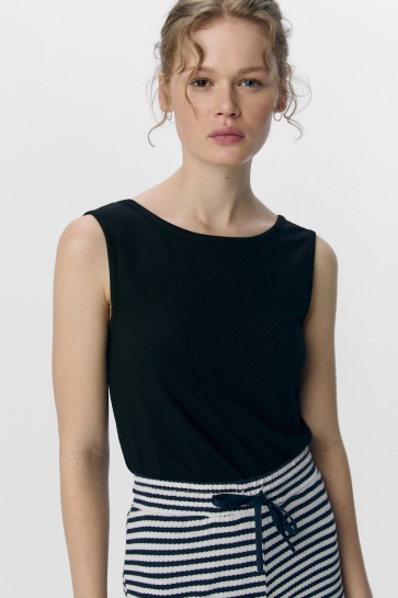 Object Top OBJJAMIE S/L SLI TANK TOP NOOS 23045692 BLACK