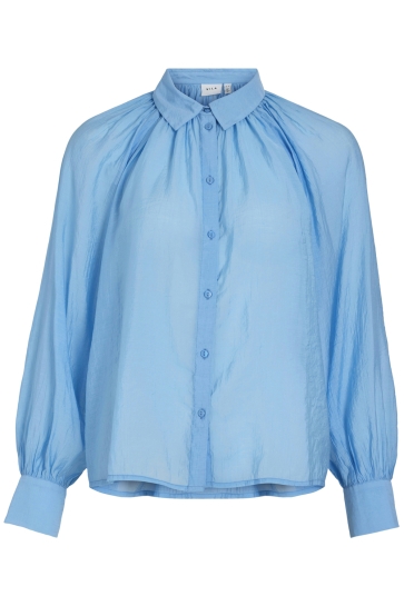 Vila Blouse VINABIA L/S SHIRT/1 14093576 BLISSFUL BLUE