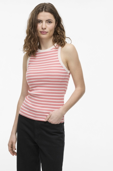 Vila Top VISOLA S/L TANK TOP - NOOS 14101757 DUBARRY/SNOW WHITE