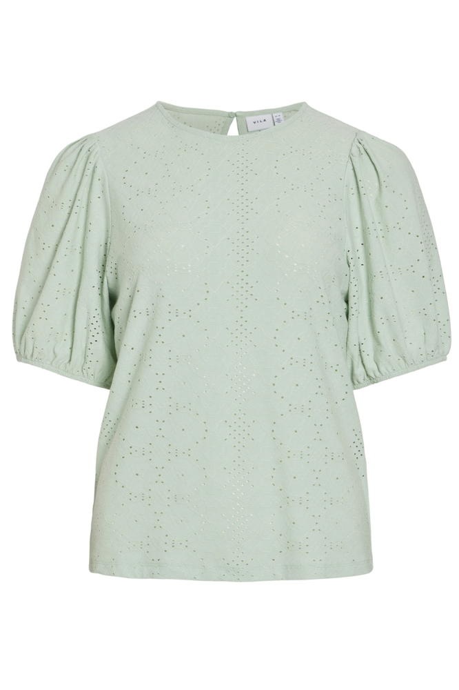 VIKALLY O-NECK 2/4 TOP - NOOS 14101667 SILT GREEN
