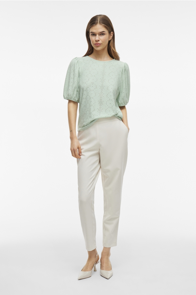 VIKALLY O-NECK 2/4 TOP - NOOS 14101667 SILT GREEN