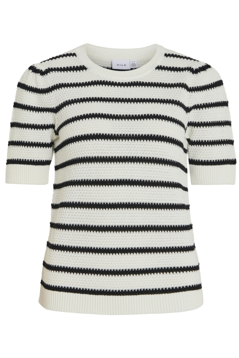 Vila vidalo o-neck s/s stripe knit-noos