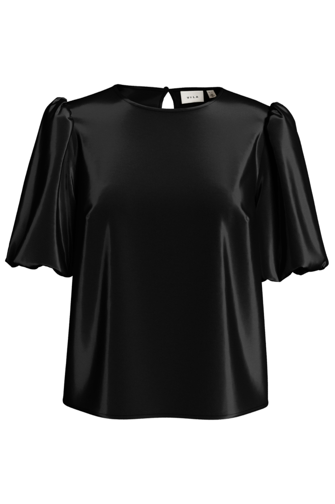 Vila zwarte dames t-shirt | Vooraanzicht