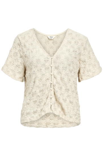 Object Blouse OBJLOUBINA REG SS TOP 139 23046762 SANDSHELL