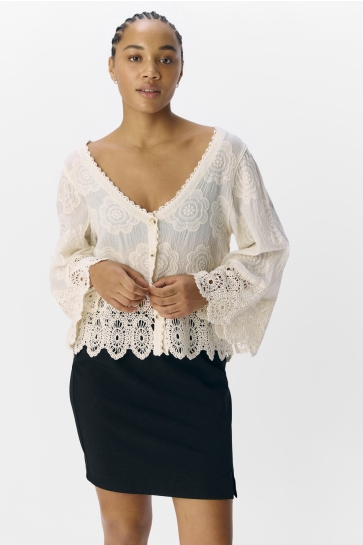 Object Blouse OBJLOTTE 3/4 RE TOP 139 23046883 SANDSHELL