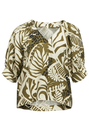Object Blouse OBJMELLA RE 3/4 TOP 138 23046431 CAPULET OLIVE/SANDSHEL