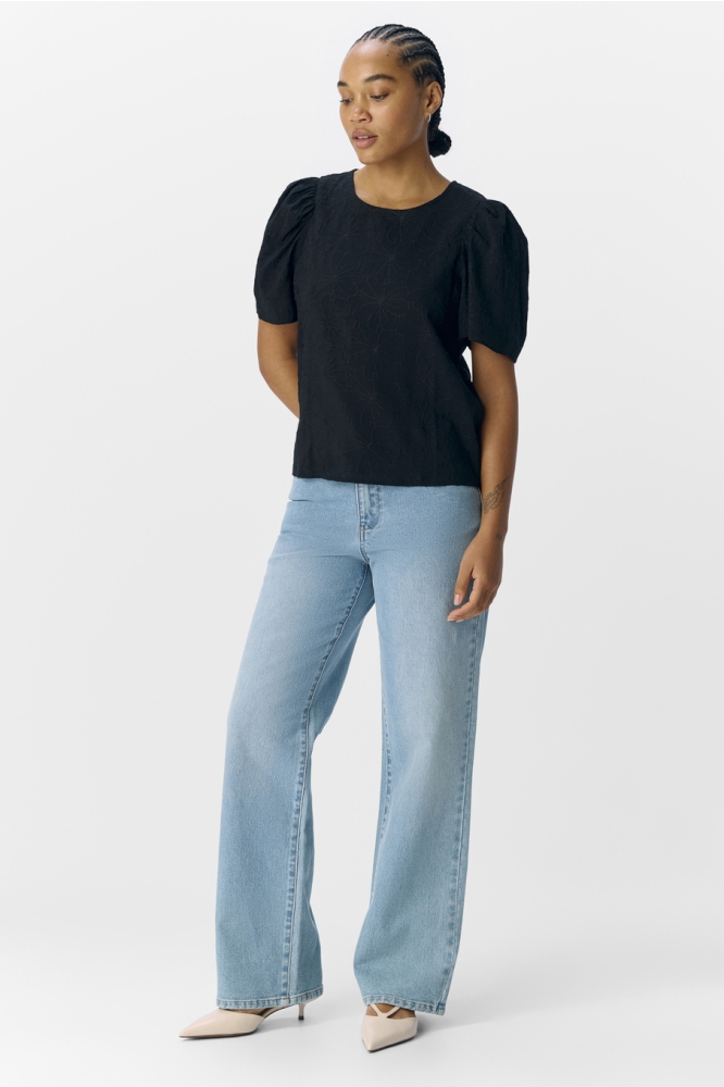 Object zwarte dames t-shirt | Model