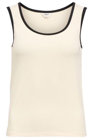 Object Top OBJJAMIE S/L SLI TANK TOP NOOS 23045692 SANDSHELL/BLACK COL