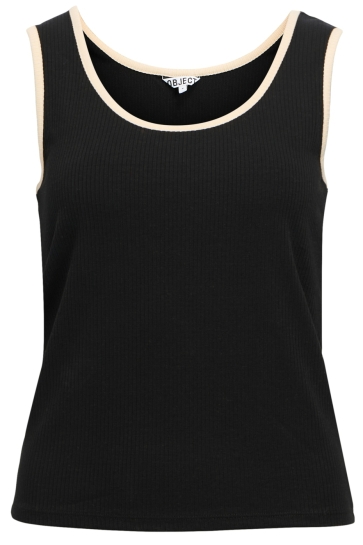 Object Top OBJJAMIE S/L SLI TANK TOP NOOS 23045692 BLACK/SANDSHELL COL