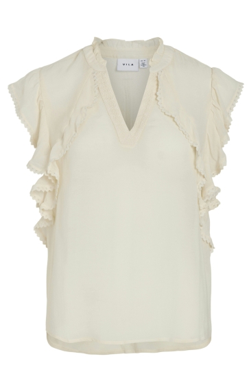 Vila Blouse VIVILLAS V-NECK CP TOP 14105709 BIRCH