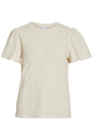 Vila T-shirt VISOLISA O-NECK S/S TOP 14106547 Birch