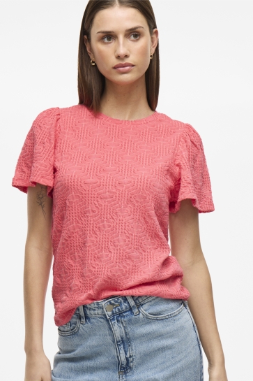 Vila T-shirt VISOLISA O-NECK S/S TOP 14106547 Dubarry