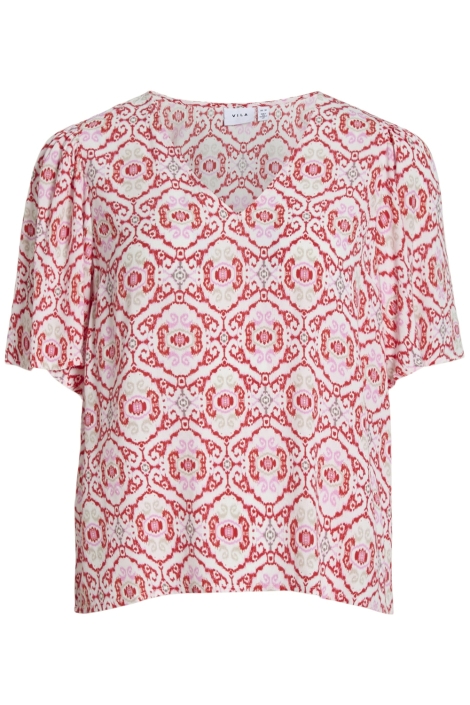 Vila rode dames t-shirt | Vooraanzicht