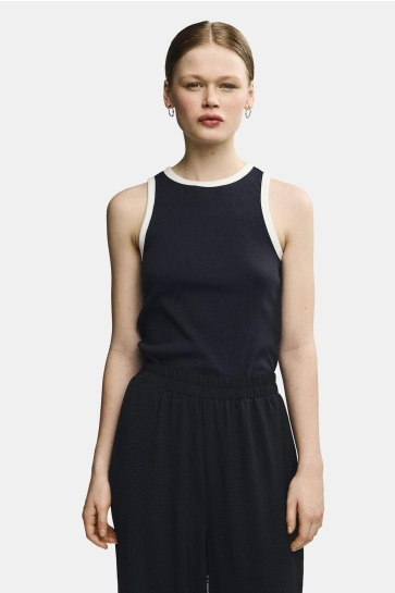Pieces Top PCMAY BOXER TANK TOP JRS NOOS BC 17154480 Black/WHITE CONTRAST