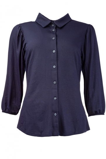 NED Blouse MAYLIERA TR 34 FOIL TRICOT 24W4 U246 06 303 MARINE