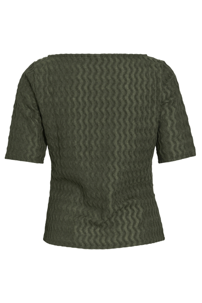 Vila groene dames t-shirt | Achteraanzicht