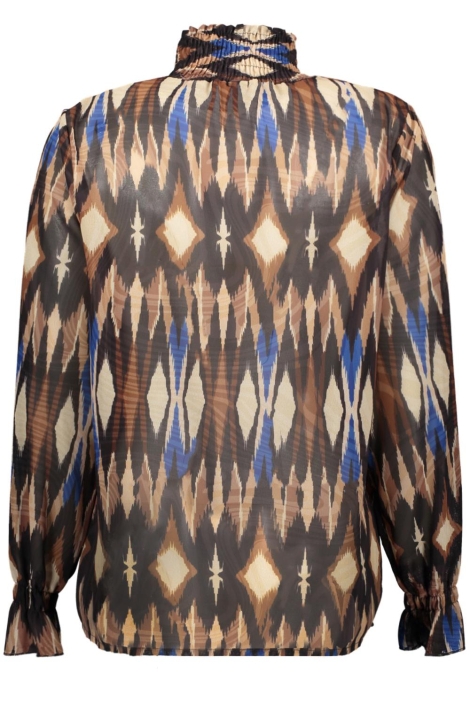 FOS Amsterdam multi color dames blouse | Achteraanzicht