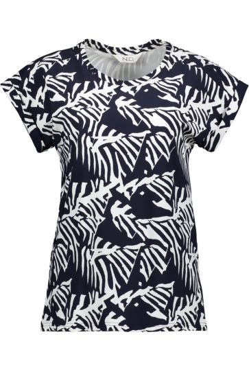 NED T-shirt BRISIA PLAIN STRAIGHT 25S2 DD057 06 343 dark navy