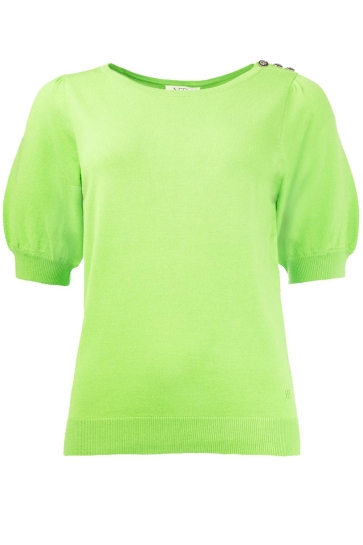 NED T-shirt DHALIA RMB BREI 25S1 U106 39 258 green flash