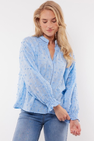 C&S The Label Blouse ARIA BLOUSE 25VZC15 ICE BLUE