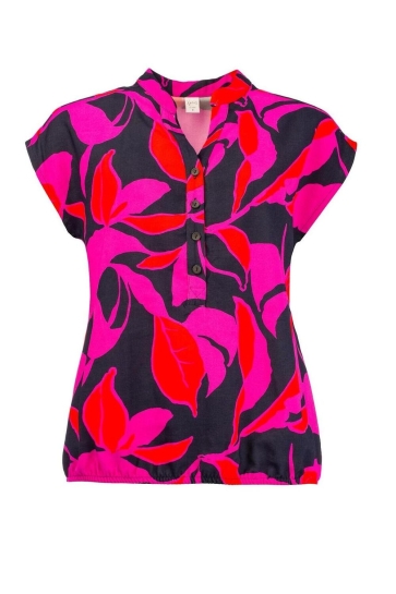 NED T-shirt LUCIE SL BLACK STYLED FLOWER 25S4 X1718 02 900 black