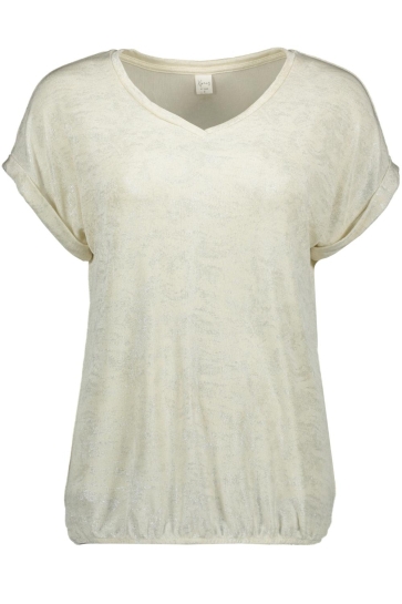 NED T-shirt NOX SS SLINKY FOIL VINTAGE 25S4 U336 02 01 ecru