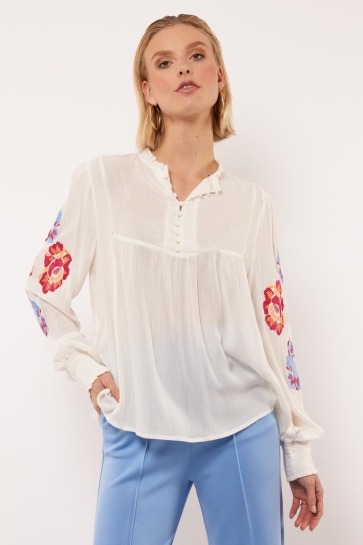 Fluresk Blouse LAVENDER TOP 25VQF08 012 ECRU