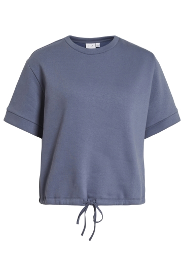 Vila Trui VIMALDEA O-NECK S/S TOP/R 14108030 Vintage Indigo