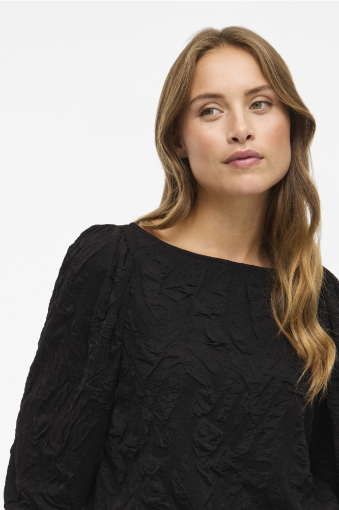 Vila zwarte dames t-shirt | Close up