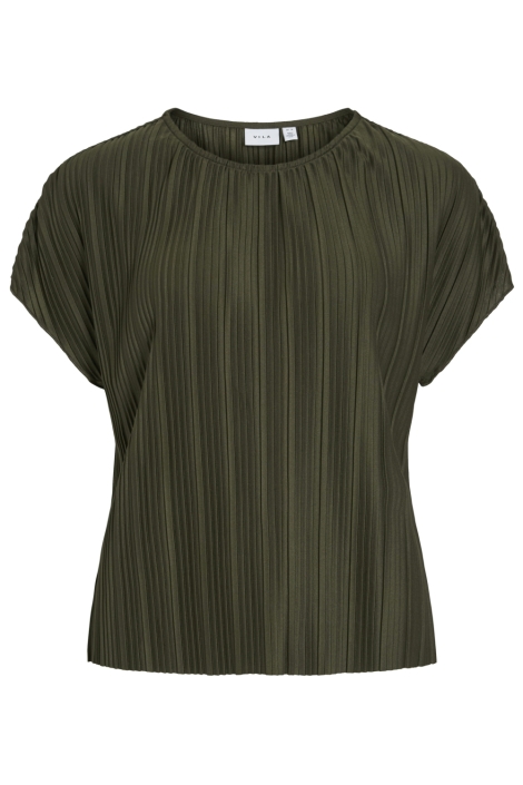 Vila groene dames t-shirt | Vooraanzicht