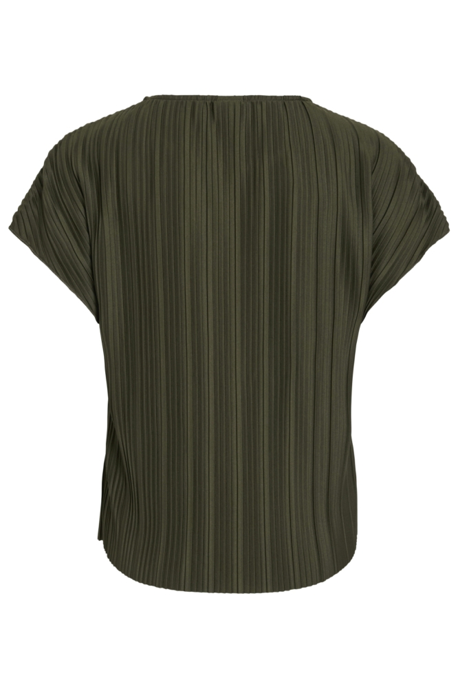 Vila groene dames t-shirt | Achteraanzicht