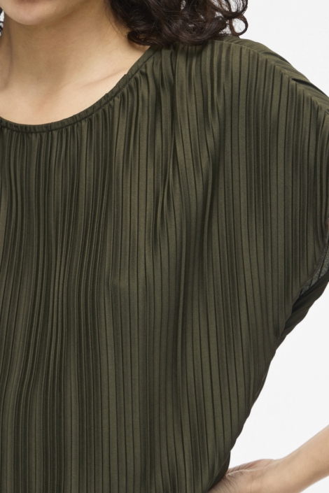 Vila groene dames t-shirt | Close up