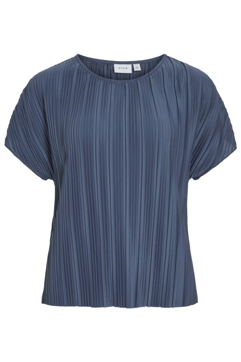 Vila blauwe dames t-shirt | Vooraanzicht