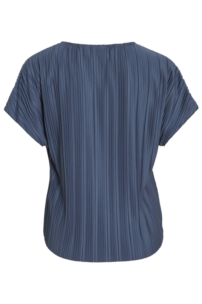 Vila blauwe dames t-shirt | Achteraanzicht